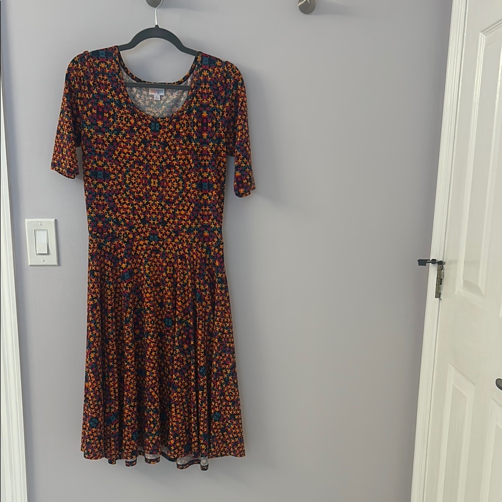 LuLaRoe Nicole Women's Dress Sz Lg
